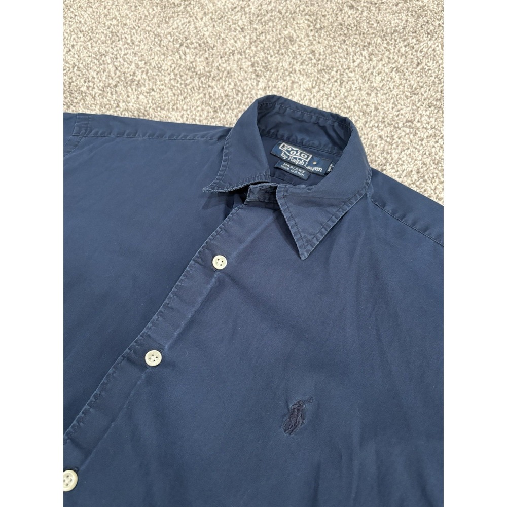 Ralph Lauren Short Sleeve Button Down Mens Size Small Marlowe Navy Blue Shirt